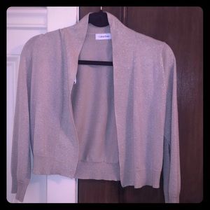 Calvin Klein Champagne Sparkly Shrug